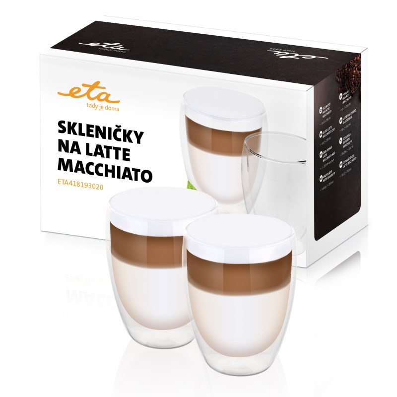 Poháre na latte macchiato ETA 4181 93020 sklo