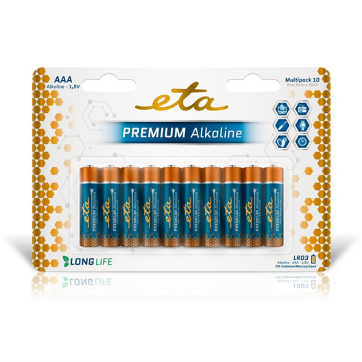 ETA PREMIUM ALKALINE AAA, LR03, blister 10ks