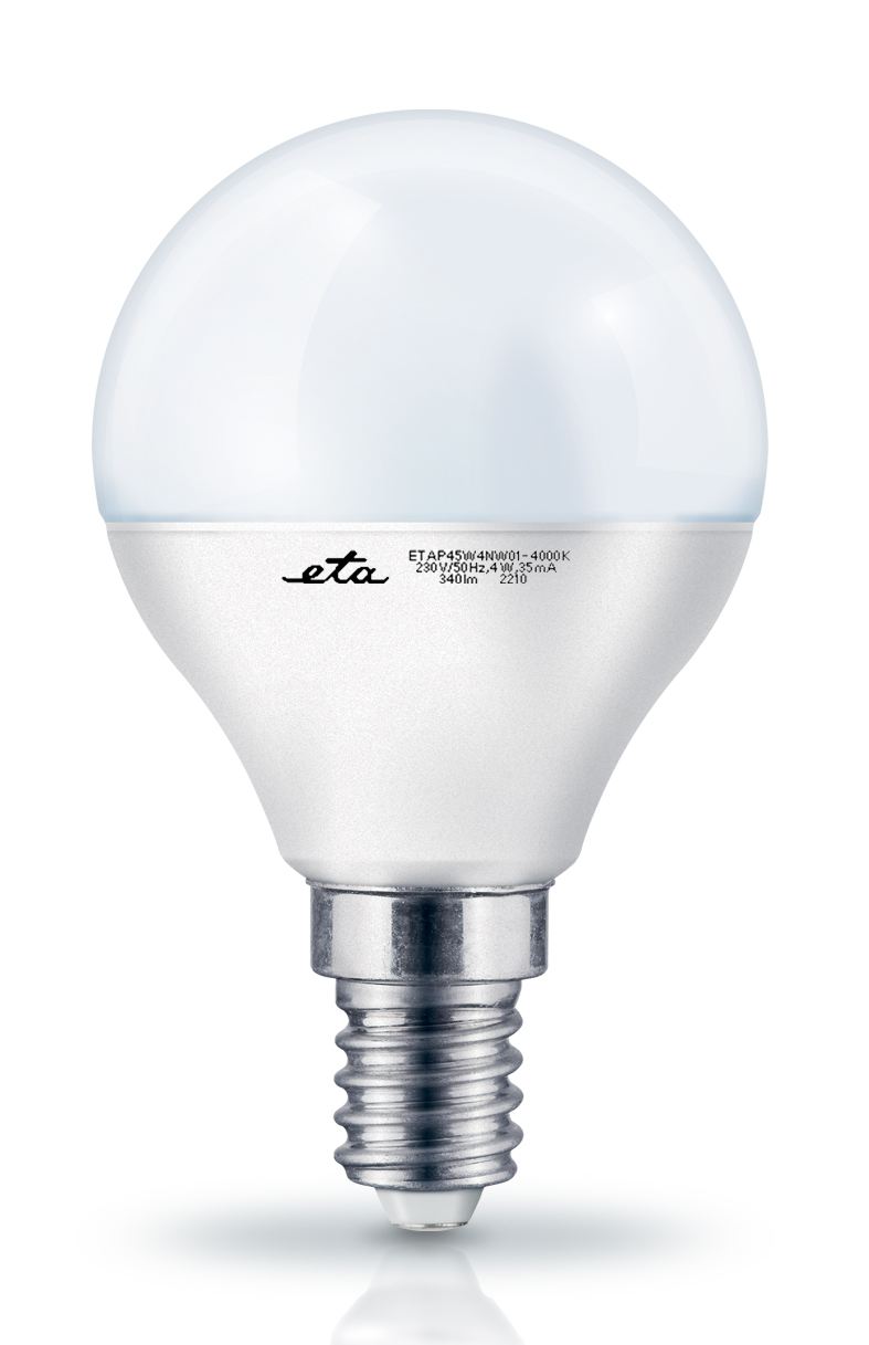 LED žiarovka ETA EKO LEDka mini globe 4W, E14, neutrální bílá