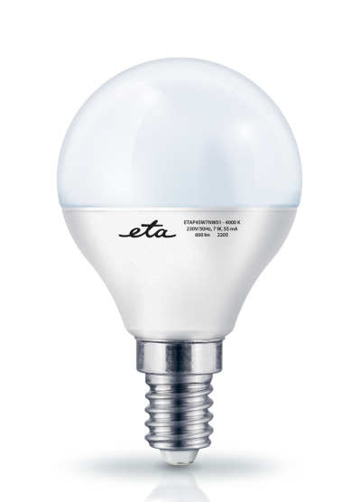 LED žiarovka ETA EKO LEDka mini globe 7W, E14, neutrální bílá